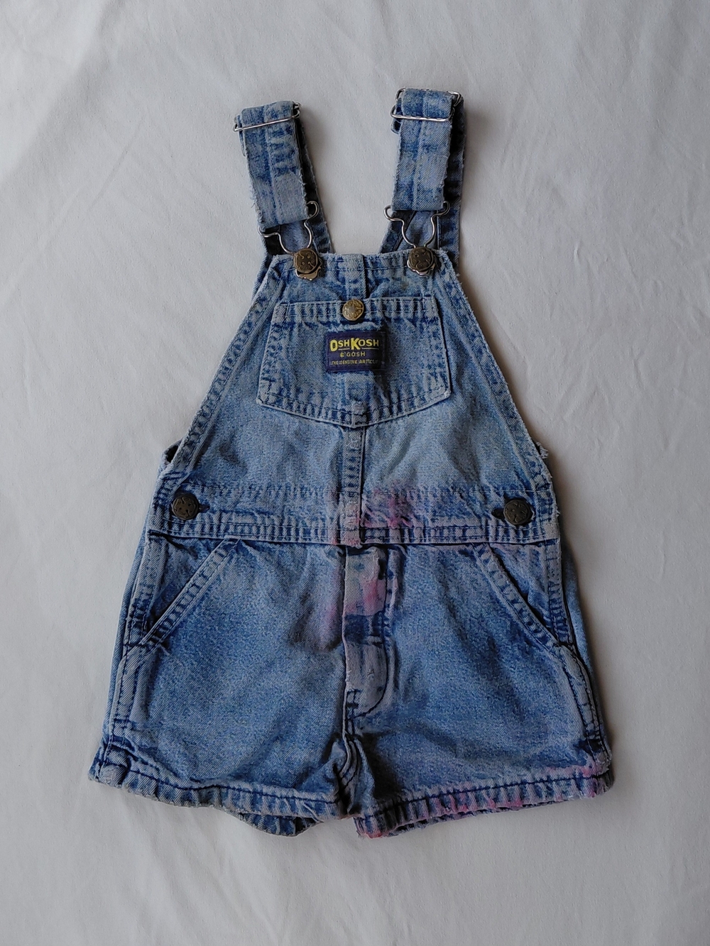OshKosh B'gosh Kids Light Blue Denim Short Overalls